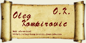 Oleg Kompirović vizit kartica